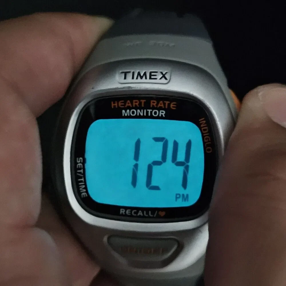 Timex Men's Digital Heart Rate Monitor‎ Watch 40MM Gray Plastic Bands Working